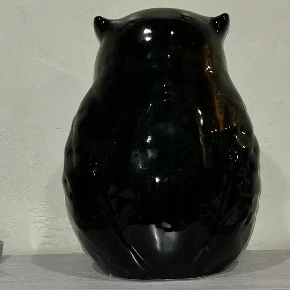 Rae Dunn Halloween/Fall Decoration. Black ceramic “NIGHT WATCH” owl. Brand new! - Picture 4 of 5